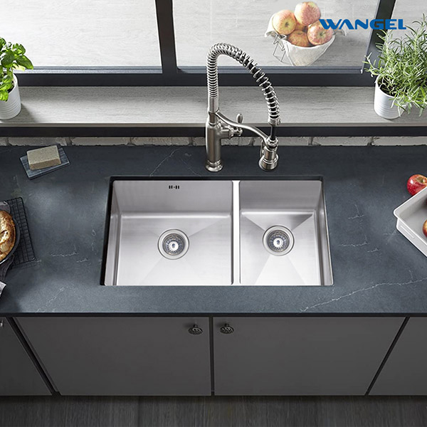 Undermount Standard SUS304 Stainless Steel 6040 Double Bowl Kitchen-Sink - Kitchen-Sink, Stainless Steel Sink