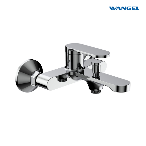 High Quality Chrome Plated/Matte Black Wall-Mounted Installation Single Handle Bath Faucet