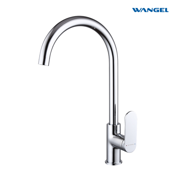 High Quality Countertop-Mounted Installation Chrome Plated/Matte Black Single Handle Kitchen Faucet