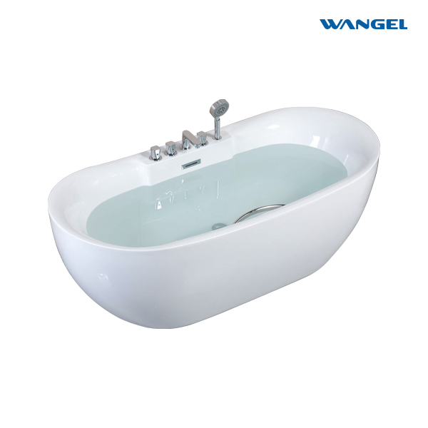 Acrylic freestanding hotel B&B villa project adult oval large space bathtub