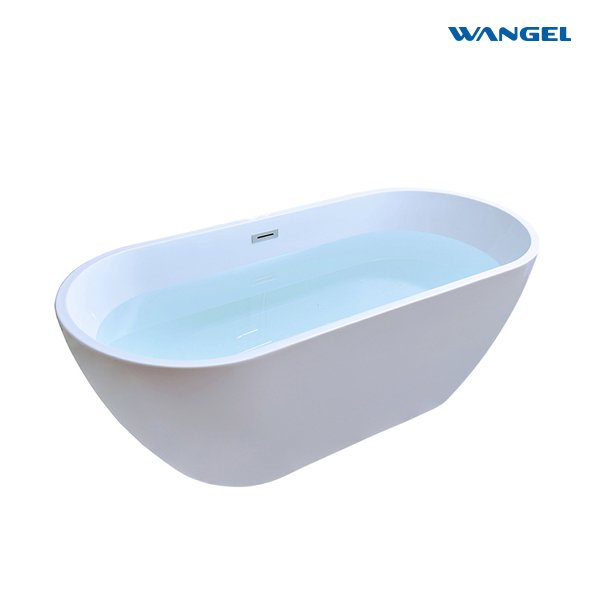 Acrylic freestanding oval egg-shaped hotel B&B project adult home use 1 meter 5 bathtub 1 meter 7 bathtub