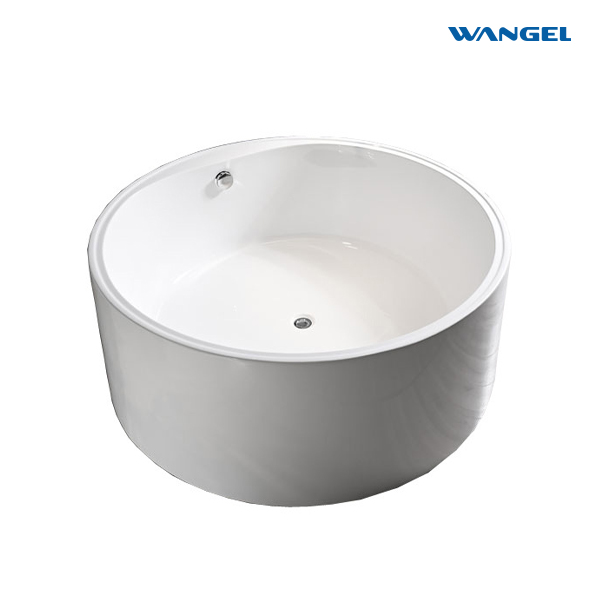 Acrylic round 1.2 to 1.6 meters freestanding one-piece hotel project villa hydrotherapy SPA bathtub